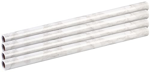 infactory Klebefolien für Möbel: 4er-Set Deko- und Möbelfolie Marmor für DIY-Projekte, 60 x 300 cm (Folien für Möbel, Möbelfolie selbstklebend Küche)