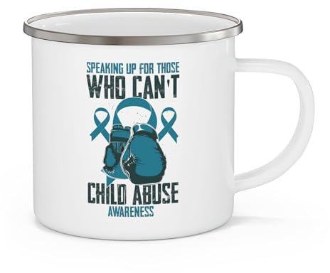 Teegarb Letter Blanket Taza de camping esmaltada inspiradora de protección de niños con frases amorosas de 12 onzas