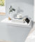 Mazjoaru Floating Bedside Table Wall Shelf White Small Bedside Table with Phone Slot and Cable Holder Pine Wood for Bedroom 40x20cm