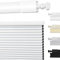 Moonice No Drill Top Down Bottom Up Cellular Pleated Shades Cordless Shades for Windows Blackout Honeycomb Blinds for Home Bedroom Office (Blackout - White, Custom Size)