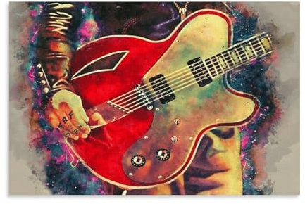 TNERPAR Josh Hom's Electric Guitar Poster Dekorative Malerei Leinwand Wandkunst Wohnzimmer Poster Schlafzimmer Malerei,Wandkunst Bilddruck Moderne Familienzimmer Dekor 16x24inch(40x60cm)