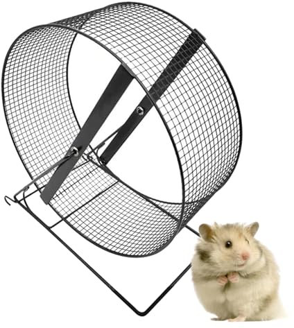 Leises Metall Laufrad Mit Ständer, Leises Hamsterrad, Übungsräder Für Kleintiere, Mäuse Hamster Mäuserad Hamsterrad, Hamster Laufrad Laufspielzeug, Lustiges Hamsterspielzeug Für Hamster