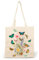CLAMATO Tote bag ZIP interna in Cotone - Borsa di tela medie dimensioni 38x42cm Shopper in stoffa resistente 340 g/m2 Linea Thick (Fiori e farfalle)