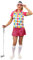 LADIES GOLF GOLFER COSTUME GREEN GOLFING BABE SPORTS GIRL TOP & SKIRT FANCY DRESS (XSMALL)