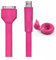 TECHGEAR EXTRA LONG Strong Flat Noodle USB Data Sync & Charging Cable for iPhone 2G 3G 3GS 4 4S (2M 6.5 FEET, HOT PINK)