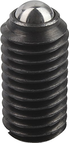 KIPP Federndes Druckstück - Mit Schlitz - (50 Stück pro Verpackungseinheit) M6, L=14 Stahl (brüniert), Kugel aus Stahl, K0309.06