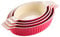 MALACASA, Serie Bake.Bake, 4 teilig Auflaufform Set, Auflaufform keramik, Ofenform aus Keramik & kratzfest | Backform für Lasagne Tiramisu Aufläufe in 4 Größe Rot