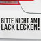 Motoking Autoaufkleber - Lustige Sprüche & Motive für Ihr Auto - Bitte Nicht am Lack lecken! - 17 x 5,4 cm - Dunkelgrau Glänzend