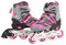 Kids Globe Street Rider Inlineskates (Inliner) rosa/grau, verstellbar von Größe 37-40, abec7 Alurahmen – 720236