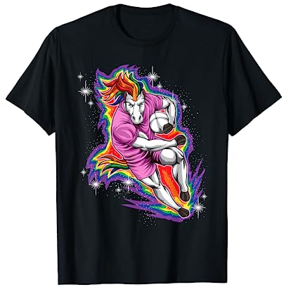 Rugby Einhorn - Regenbogen Spieler - Rugby Team T-Shirt