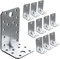 OMIDEAS 10 x Squadretta di Giunzione Angolare ( 90 x 50 x 55 x 2 ) Squadretta Rinforzata Zincate