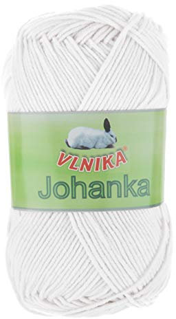 50g Strickgarn Johanka Strick-Wolle Handstrickgarn Klassikgarn Sommergarn Farbwahl, Farbe:080 weiß