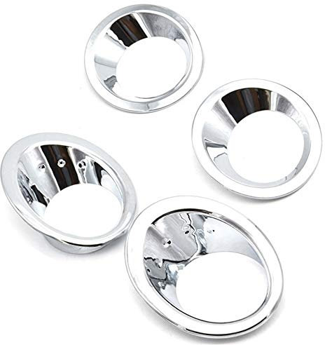 ZHENGGUIFANG Prämie Vorne Hinten Nebelscheinwerfer Abdeckung for Nissan Qashqai/Dualis J10 2007-2009 Chrom-Autolampe Trim Moulding Garnieren Rahmen (Color : Silver)