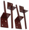 Pack of 4 Concrete in Wooden Post Support Bases - Supports for 3 or 4 Posts