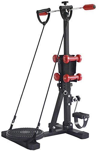 Sywlwxkq Pedaltrainer Heimtrainer mit 4 Hanteln und Twisterplatte, verstellbares Fitnessfahrrad für älteres Rehabilitationstraining und Fitnessbegeisterte