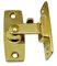 QCAA 2.5 Heavy Forged Solid Brass Door Latch, 90 Degree Right Angle Door Latch Buckle for Doors & Windows, Vibriated Brass, 1 Pack, Made in Taiwan