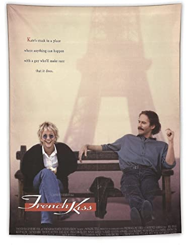 Filmposter French Kiss, Kunst, Wandteppich, Polyester, Malerei, Dekoration, Wanddruck, Foto, Geschenke, Zuhause, modern, dekorativer Wandteppich, 152,4 x 203,2 cm