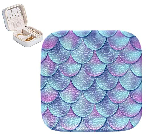 Schmuckkästchen, PU-Leder, kleines Schmuckkästchen, Meerjungfrauen-Waage