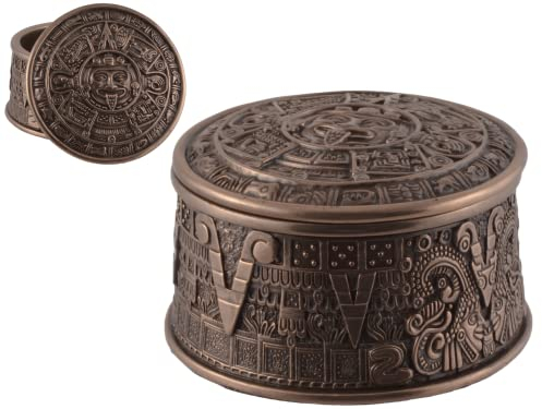 Box Azteken Sonnenkalender mit Deckel - bronziert by Veronese