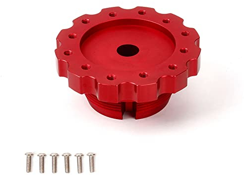 Wooauto Aluminiumlegierung Lenkradadapterplatte Lenkradnabe Lenkradadapter mit Schrauben und 1 Schraubenschlüssel Schnellspanner Lenkradnabenadapter Kit Kompatibel mit P*X*N L*E*S*T*E*R V10,rot