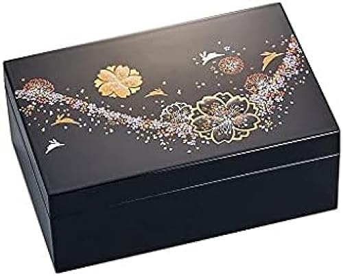 Jewelry Storage Organizer,Japanese Lacquer Storage Box With Mirror On Lid, Flower & Rabbit Pattern Protable Travel Resin Jewelry Box Organizer Display,A,outstanding78