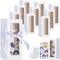 Honoson 24 scatole regalo con nastro per sublimazione in vetro trasparente per tazze da 350 ml, 453,6 g, 567 g, colore bianco, 20 x 8 x 8 cm