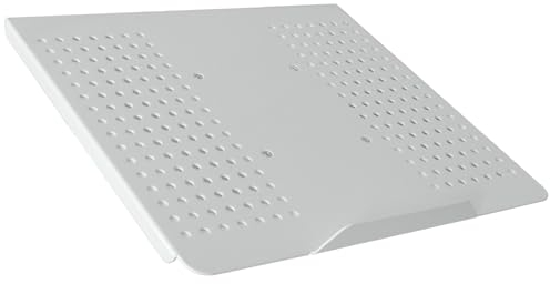Drall Staffa adattatore scaffale per computer portatile notebook netbook tablet PC - attacco a parete montaggio scaffale adattatore piastra VESA 100 bianco Modello: APWA