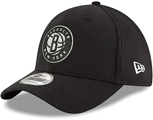 New Era NBA Team Classic 39Thirty Stretch Flex Fit Hat Cap (as1, Alpha, s, m, Brooklyn Nets), Schwarz, S-M