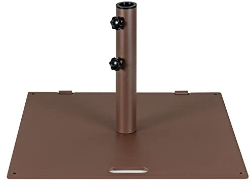COSTWAY Base Sombrilla Terraza Exterior Cuadrada, Soporte Sombrilla Neto 22,5kg, Apto 40mm, 50mm, 2 Ruedas, Asa de Transporte, Pie Sombriila Jardin Terraza (22.5, Kilogramos)