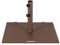 COSTWAY Base Sombrilla Terraza Exterior Cuadrada, Soporte Sombrilla Neto 22,5kg, Apto 40mm, 50mm, 2 Ruedas, Asa de Transporte, Pie Sombriila Jardin Terraza (22.5, Kilogramos)
