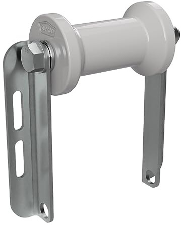 SUPROD Polyurethan Kielrolle mit Halter C Sliprolle Bootstrailer Sliphilfe Spulenform verzinkt 125 mm