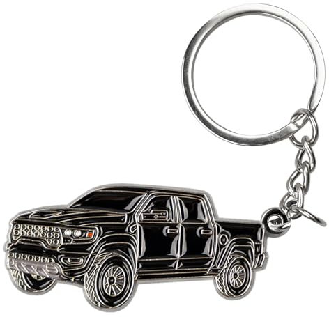 Rislobx Auto-Schlüsselanhänger für Pickup, LKW, Metall, cooler Schlüsselanhänger, Schlüsselanhänger, Zubehör mit Schlüsselring, Schwarz, DG