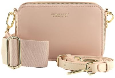 SEIDENFELT MANUFAKTUR Falun Tricolor Crossbody Powder Blush/Gold