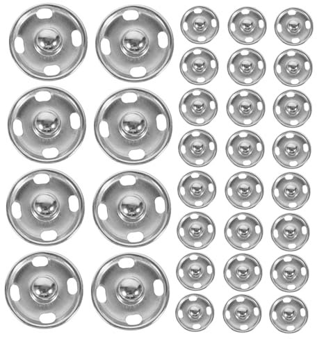 SHINEOFI 100 Sätze Druckknöpfe aus Metall Poms Kleider schnappen Hosenknöpfe groß resilienz elastic Bausatz Knöpfe für Hosen Druckknöpfe annähen Knopf Zucht Sammelalbum Verschluss Kleidung