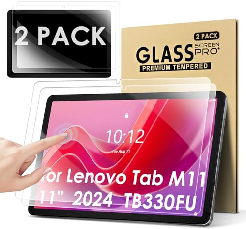 KATUMO 2 Stück Schutzfolie für 11 Zoll Lenovo Tab M11 2024, 9H Anti-Kratz Schutz Glas Gehärtetes Glas Displayschutz für Tablet Lenovo Tab M11 Screen Protector