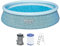 Bestway Piscine Gonflable Ronde Fast Set - 457 cm x 457 cm x 107 cm - Gris