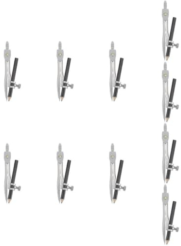 Tofficu 10stücke Professioneller Geometrie-Zirkel Mit Bleistifthalter Für Technisches Zeichnen Und Präzises Entwerfen Für Studenten Und Büroangestellte Inklusive Aufbewahrungstasche