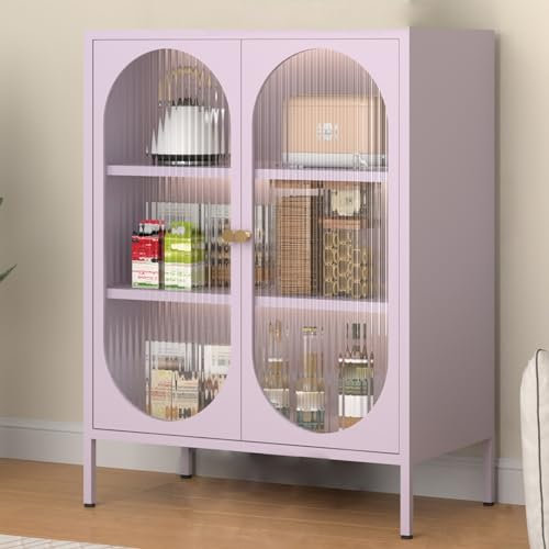 GLMGBP PC-Board-Vitrine, verstellbare Laminat-Vitrine, mehrere Farben zur Auswahl, einlagig, trägt etwa 80 Catties (Farbe: Lila, Größe: 27,5 x 13,7 x 40,1 Zoll)