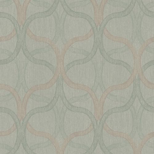 Boutique Refine Geometric Sage Green Wallpaper | Paste the Wall | Green Geometric | Eco-Friendly