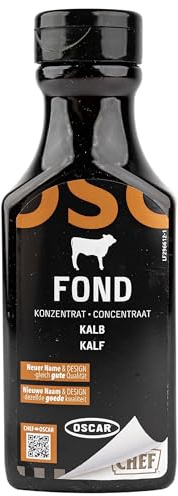 OSCAR - Flüssiges Fond Konzentrat Kalb 200 ml auf Kalbsbasis als Geschmacksboost für herzhafte Fleischgerichte und Gemüsegerichte für Suppen, Saucen, Dressings - Ideal zum Verfeinern und Abrunden