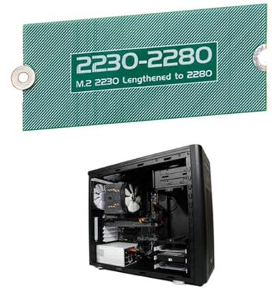 CLKE M2+M.2 2230 NGFF/NVME SSD Adapter 2230-2280, NVME SSD Length Extend Adapter, Multipurpose Ssd Extension Bracket Card Plate for Pc Computer Case