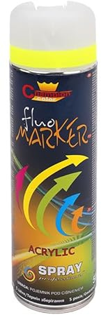 VE-INDUSTRIES Sprühlack Fluomarker Neon gelb 500ml Leuchtfarbe Matt