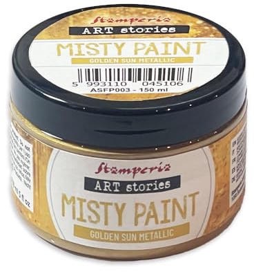 Stamperia - Misty Paint for Crafts, Ideal for Stencilling and Mixed Media Projects, Water Based, Adds a Special Touch to Any Creation (150ml) (Metallic, Golden Sun)