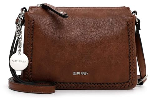 SURI FREY Umhängetasche Schultertasche SFY Piggy Handbag With Zipper Cognac braun