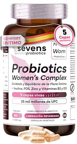 Kulturen Komplex Frauen Intim - Vaginal Probiotics - 5 Lactobacillus Stämme | 12,5 Mrd. KBE - Mit Präbiotika, Zink und Vitamine - Probiotika für Frauen Intimflora - 60 Magensaftresistente Kapseln