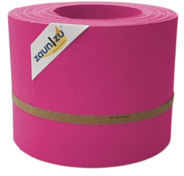 zaun|zu® Premium 10x Einzelstreifen | Sichtschutzstreifen PP für Doppelstabmatten UV-beständiger Sichtschutz | Zaunblende | Made in Germany | leichte Montage Pink,10x 2,55m