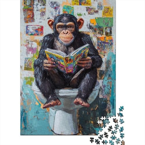 AFFE Toilette 1000 Teile Puzzle pappe für Erwachsene Comic wanddeko