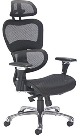 Office Hippo Ergonomic Chair Office, Office Chair with Back Support, Office Chair with Arms, Mesh, Swivel, Black