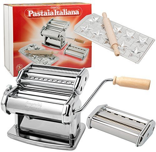 IMPERIA 508 Italienische Pasta-Maschine mit Raviolamp Sterne