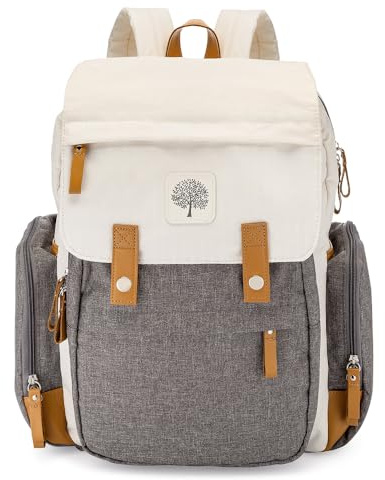 Parker Baby Co. 8-Year Original Birch Diaper Backpack - Cream